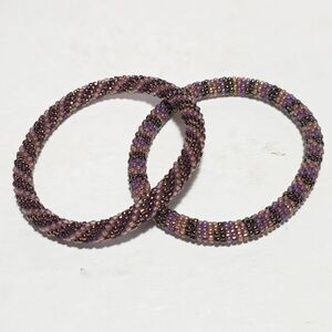 2 Sashka 8" Beaded Bracelets Handmade